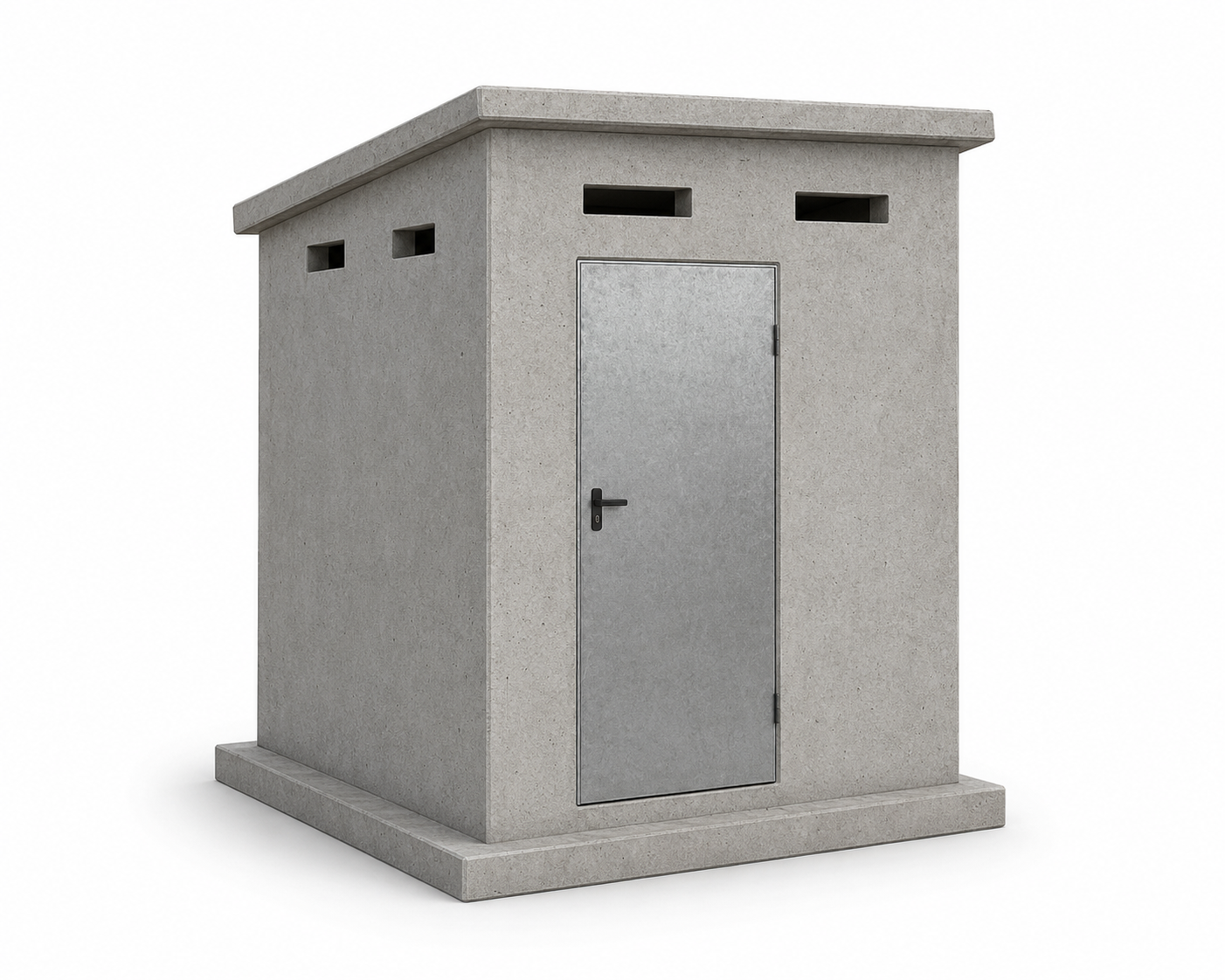 Caseta prefabricada de hormigón con puerta